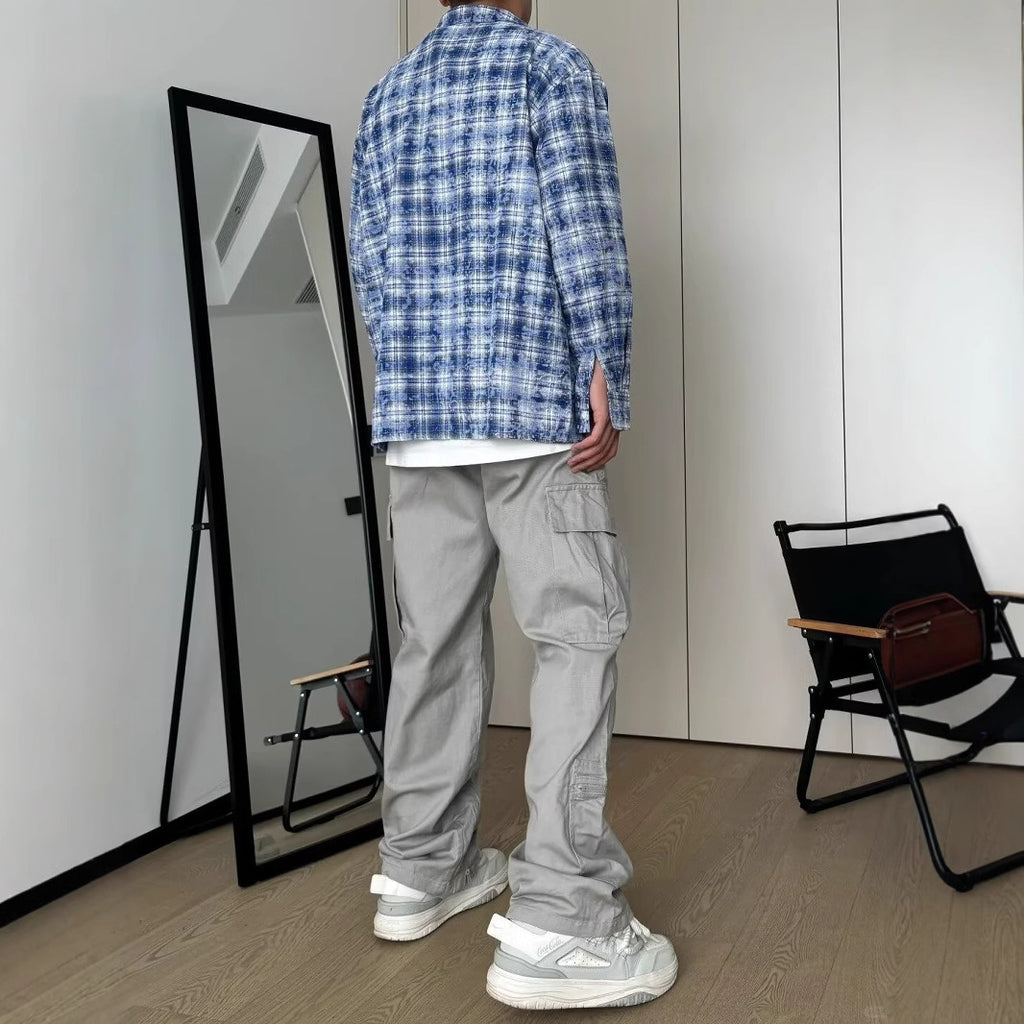 Langärmliges lockeres Shirt in Blau – Bild 5 | LuxeStyle