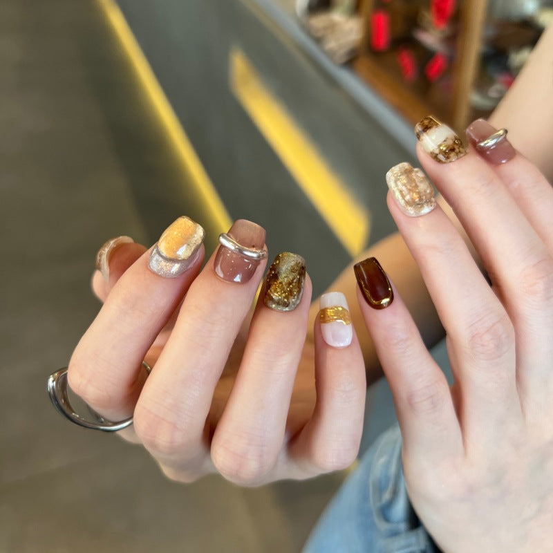 Handbemalte Samt Cat-Eye-Ohrringe – Ansicht 5
