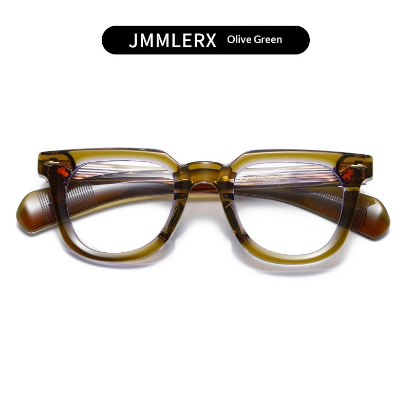 Transparente Bicolor-Brille im Vintage-Stil – Ansicht 2