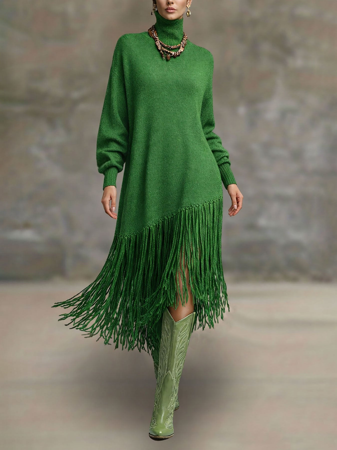 Langes Quasten-Kleid – Ansicht 2