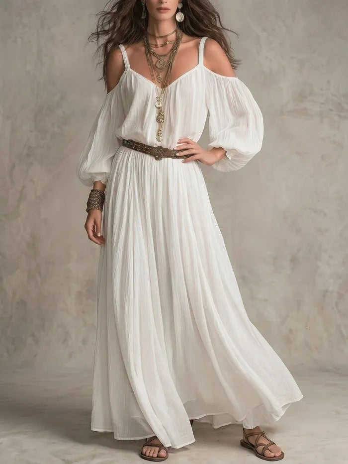 Damen-Kleid mit Falten und Off-Shoulder – Bild 10 | LuxeStyle