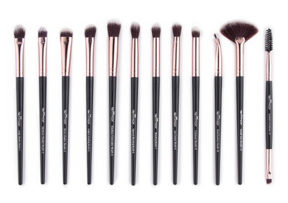12-teiliges Make-up Pinselset für Augen & Gesicht – Bild 4 | LuxeStyle