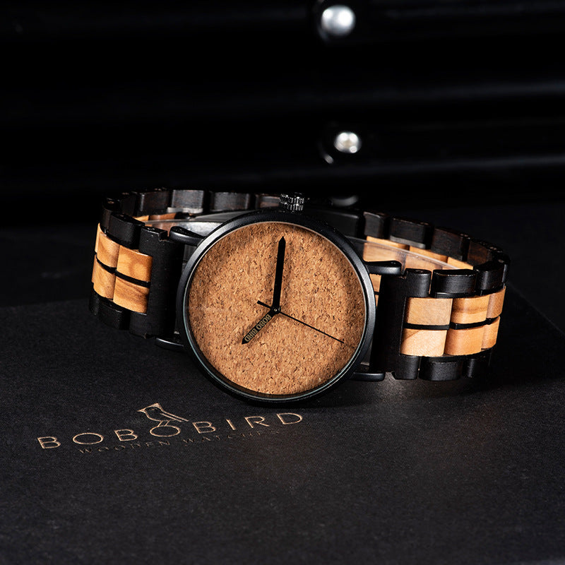 S19 Holz-Armbanduhr