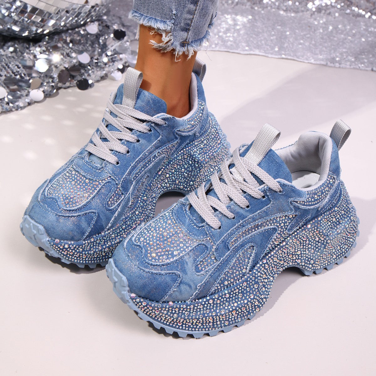 Damen Sneaker mit dicker Sohle