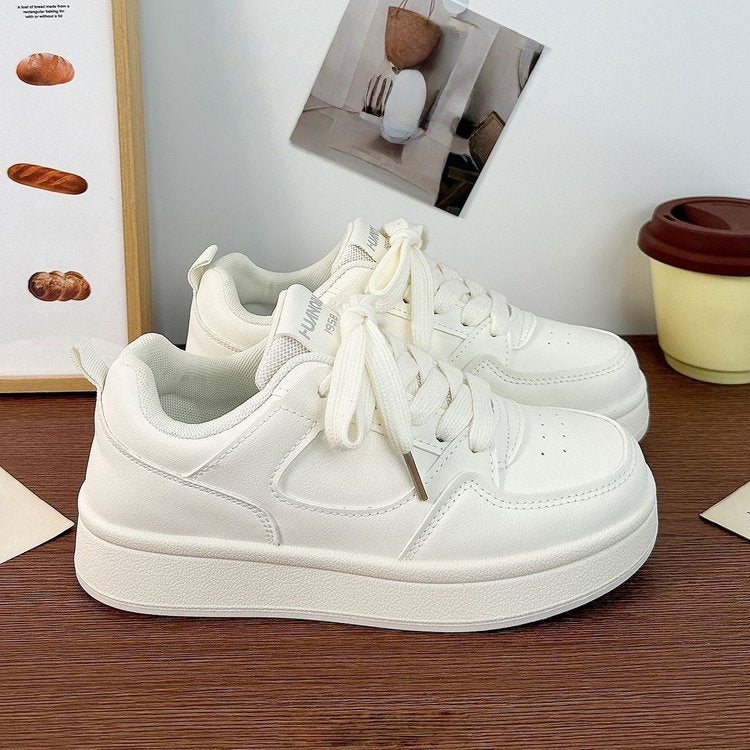 Weisse Plateau-Sneakers für Damen