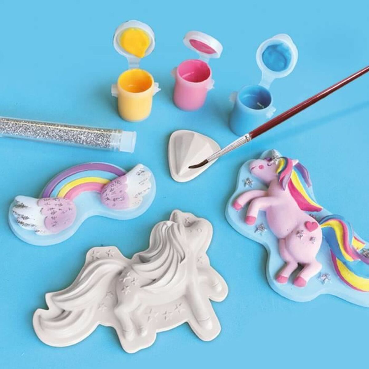 Einhorn Modelliermasse Set – Magischer Bastelspass für Kinder