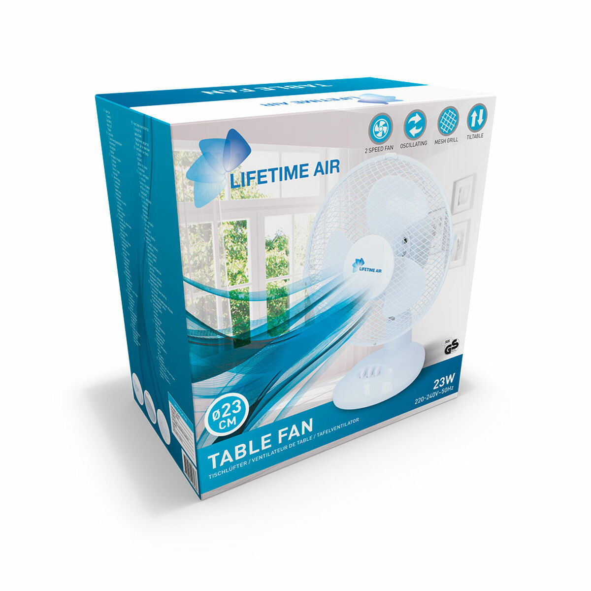 Tischventilator Lifetime Weiss 22 W 27 x 21 x 35,2 cm