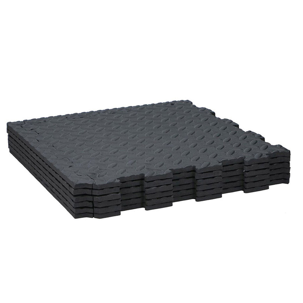Schwarze Moosgummi Bodenfliesen (6x) – Robuster Schutz