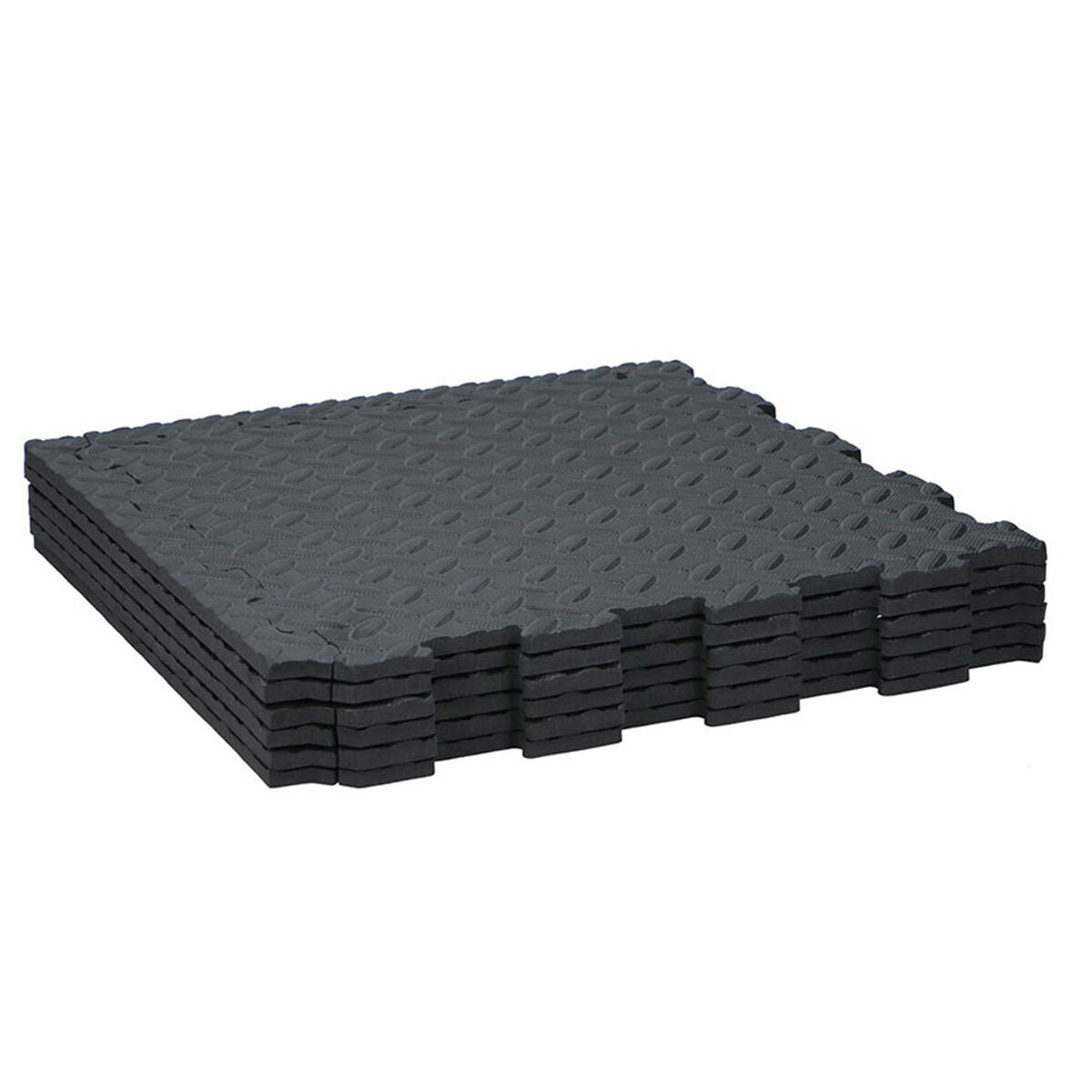 Schwarze Moosgummi Bodenfliesen (6x) – Robuster Schutz