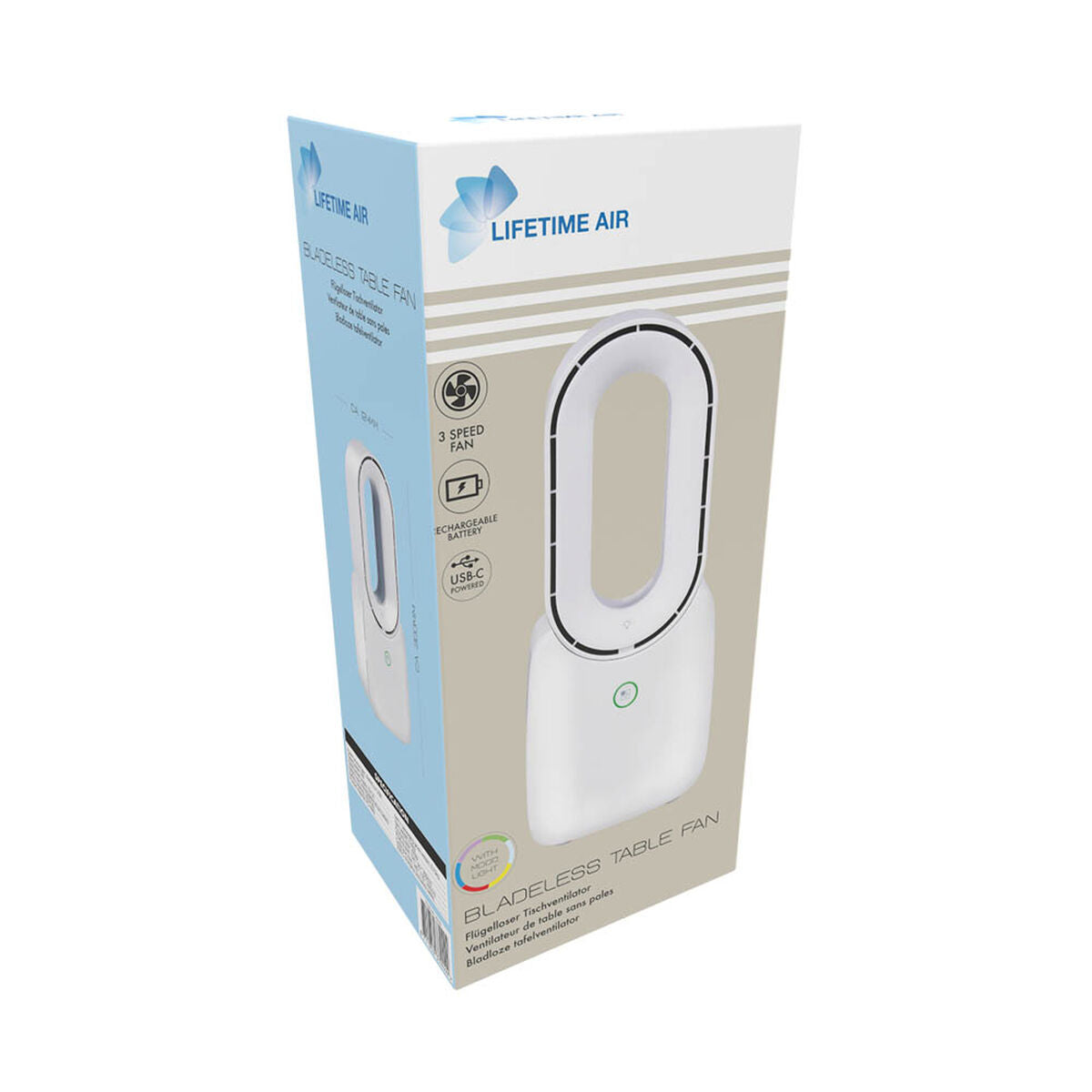Tischventilator Lifetime Weiss 5 W