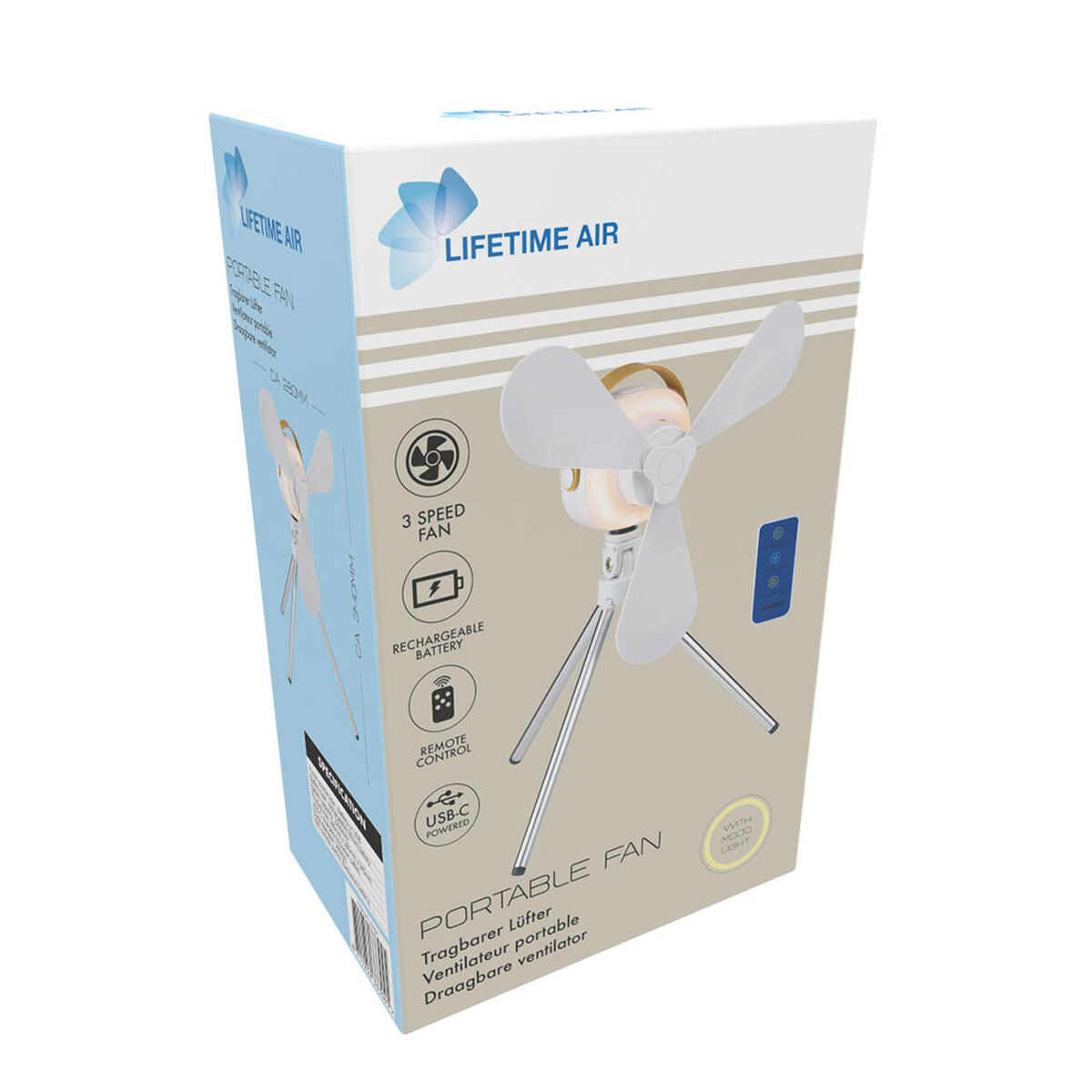 Tischventilator Lifetime Weiss 28 x 28 x 34 cm