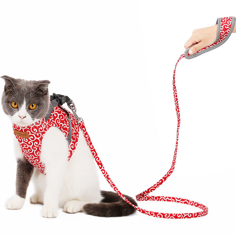 Katzen-Hals- und Brustgeschirr mit Zugseil – Bild 3 | LuxeStyle