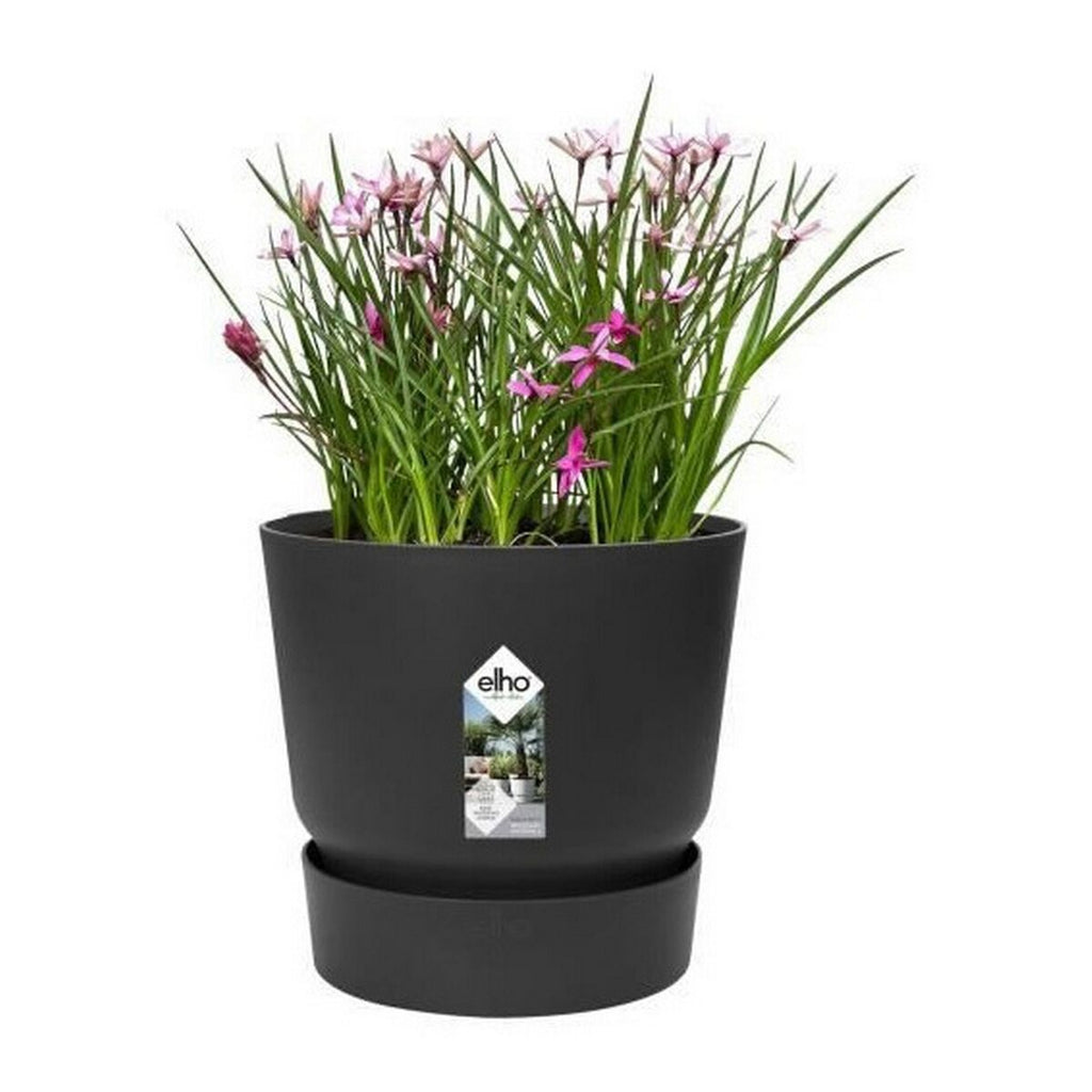Blumentopf Elho Greenville Schwarz Kunststoff rund kreisförmig Ø 40 cm