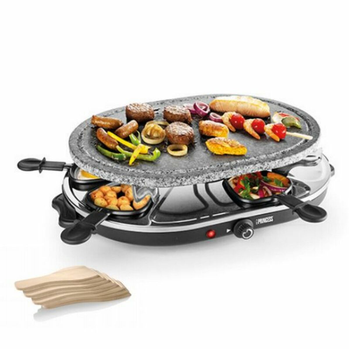 Raclette-Party: Stein-Tischgrill für gesellige Runden – Ansicht 2