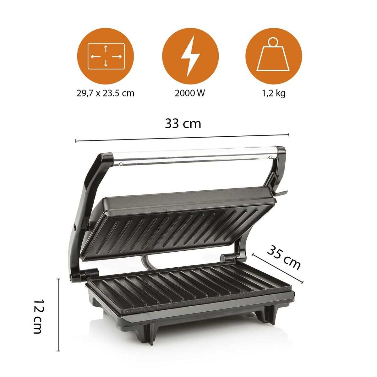 Power Grillplatte 2000W – Schnell & lecker, clever sparen!