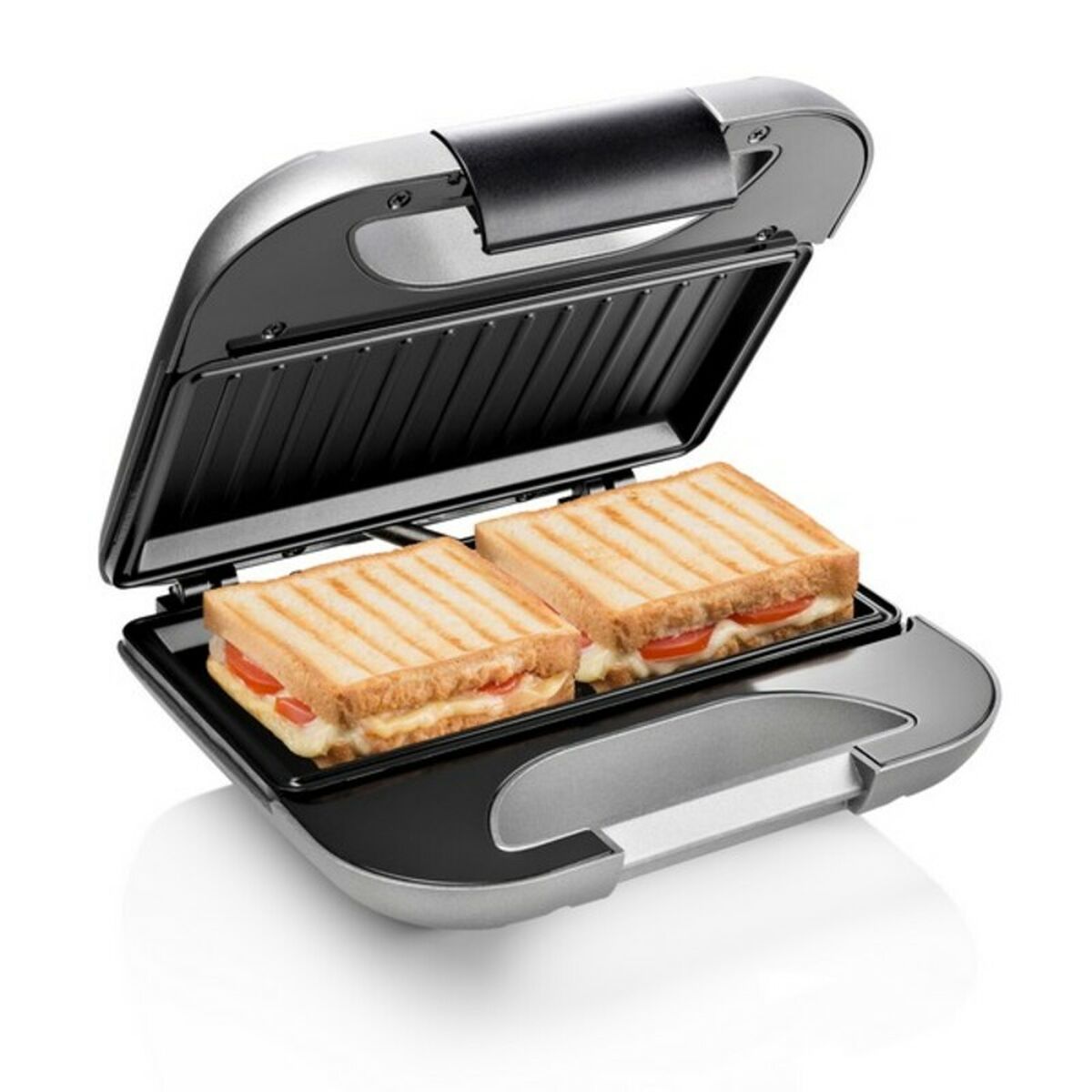 Sandwichtoaster Princess 01. .01.001 Schwarz Silberfarben 750 W
