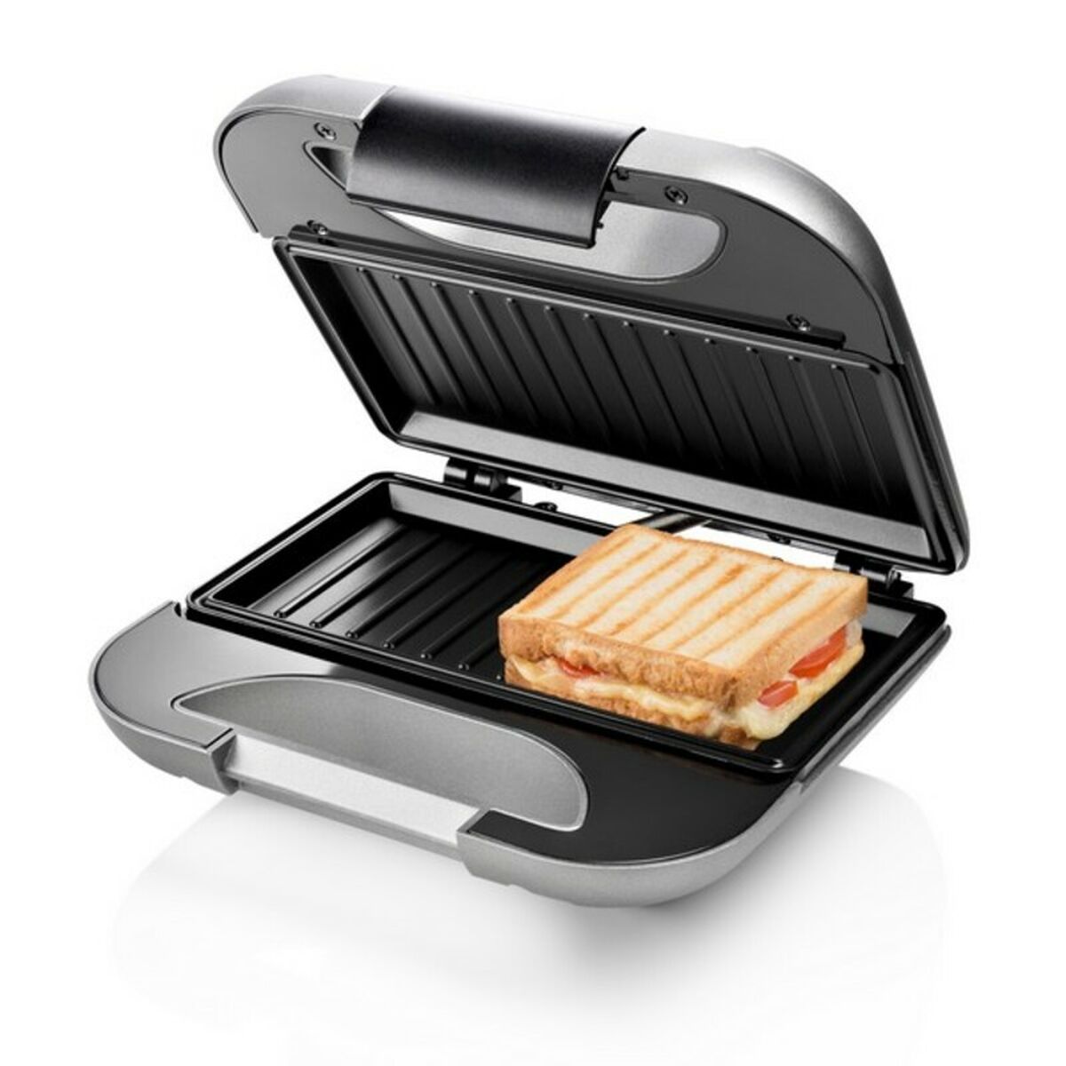 Sandwichtoaster Princess 01. .01.001 Schwarz Silberfarben 750 W