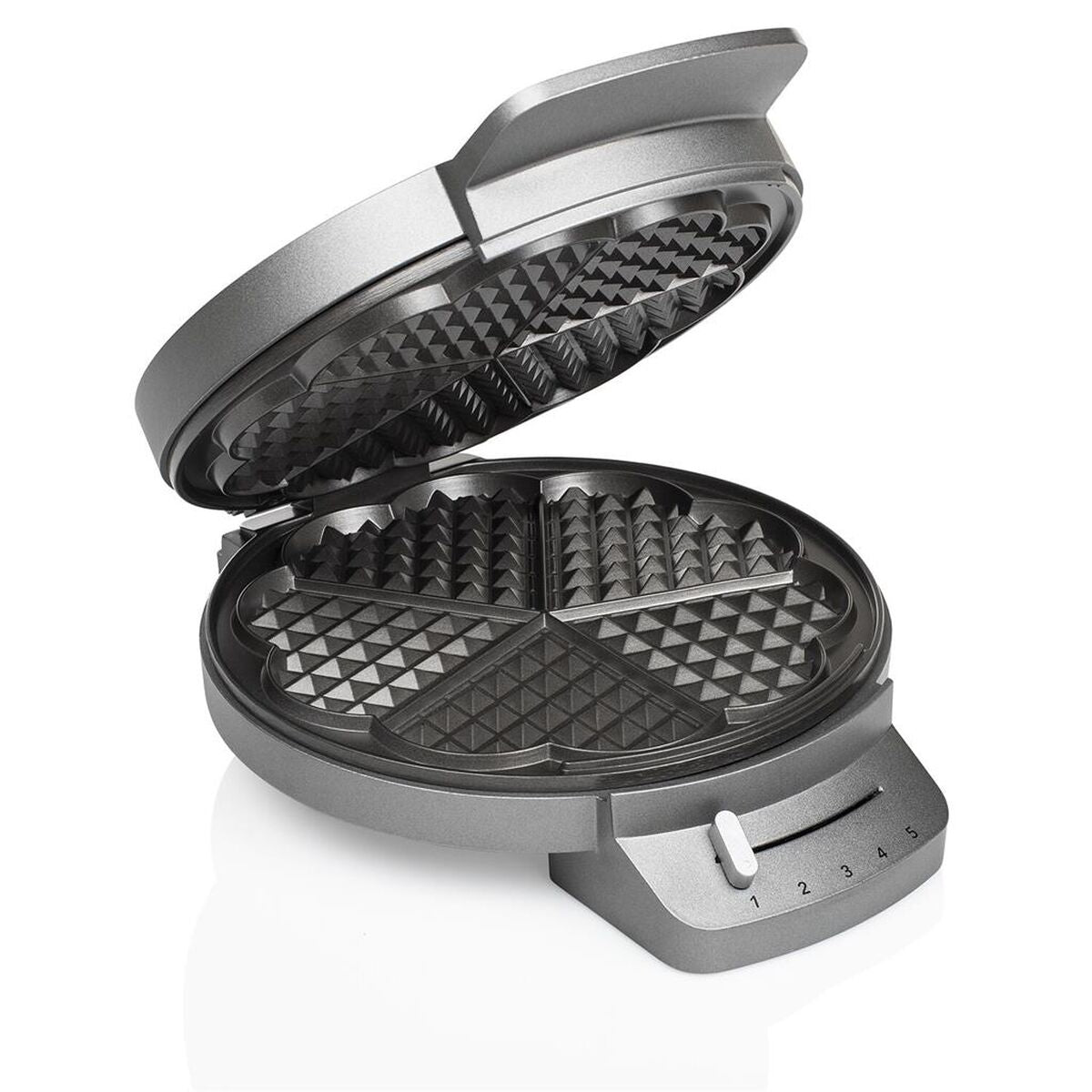 Waffeleisen Princess Princess 1200 W Schwarz Silberfarben Stahl