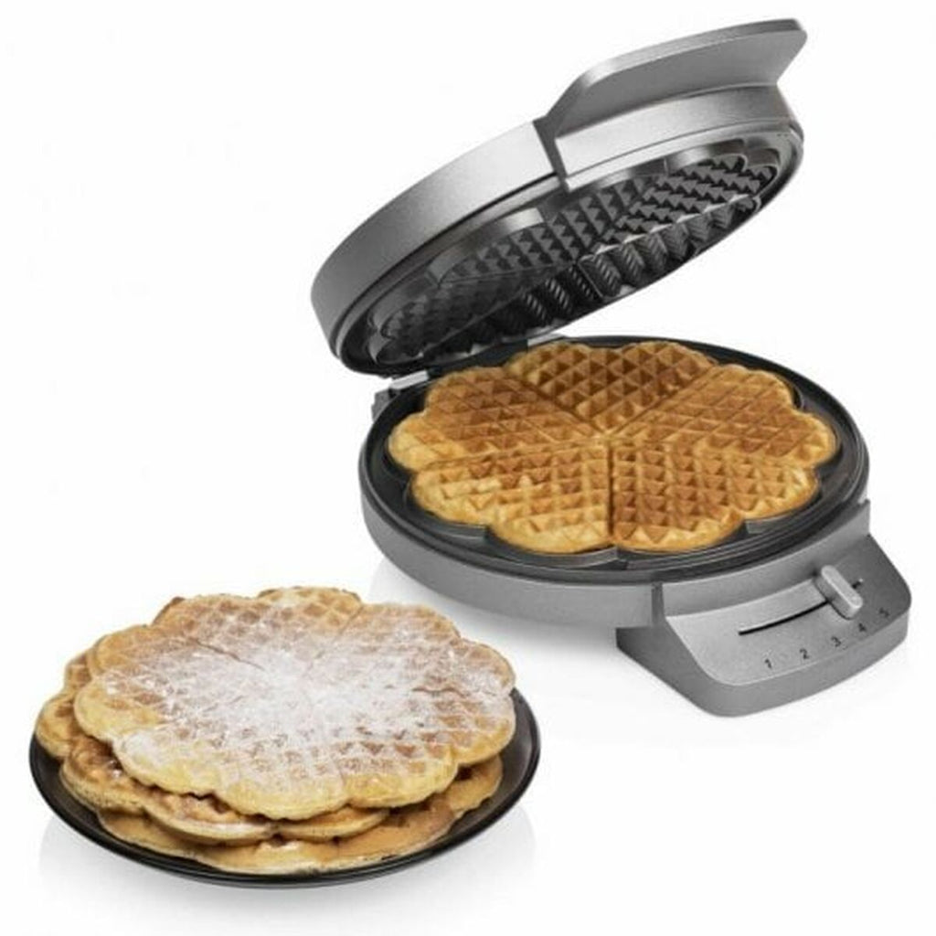 Waffeleisen Princess Princess 1200 W Schwarz Silberfarben Stahl