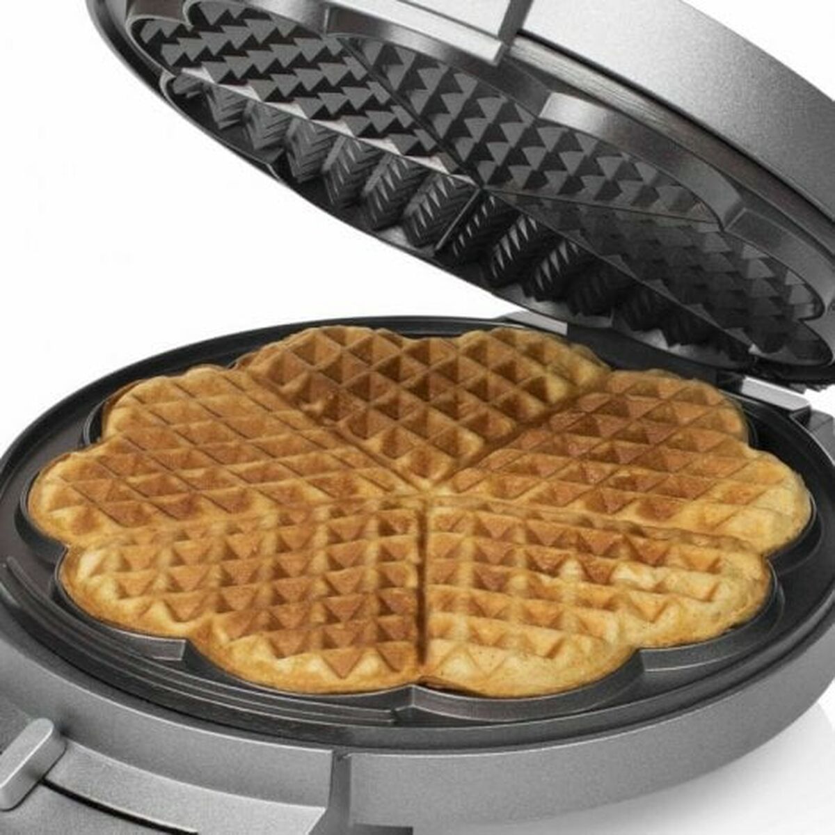Waffeleisen Princess Princess 1200 W Schwarz Silberfarben Stahl