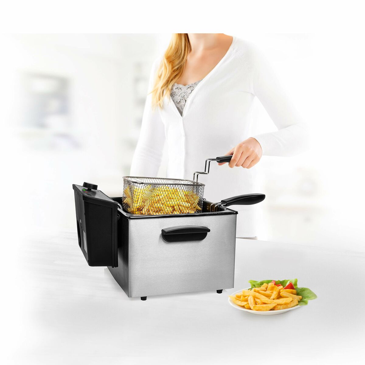 Fritteuse Princess 01. .01.001FREIDORA Grau Silberfarben 5 L
