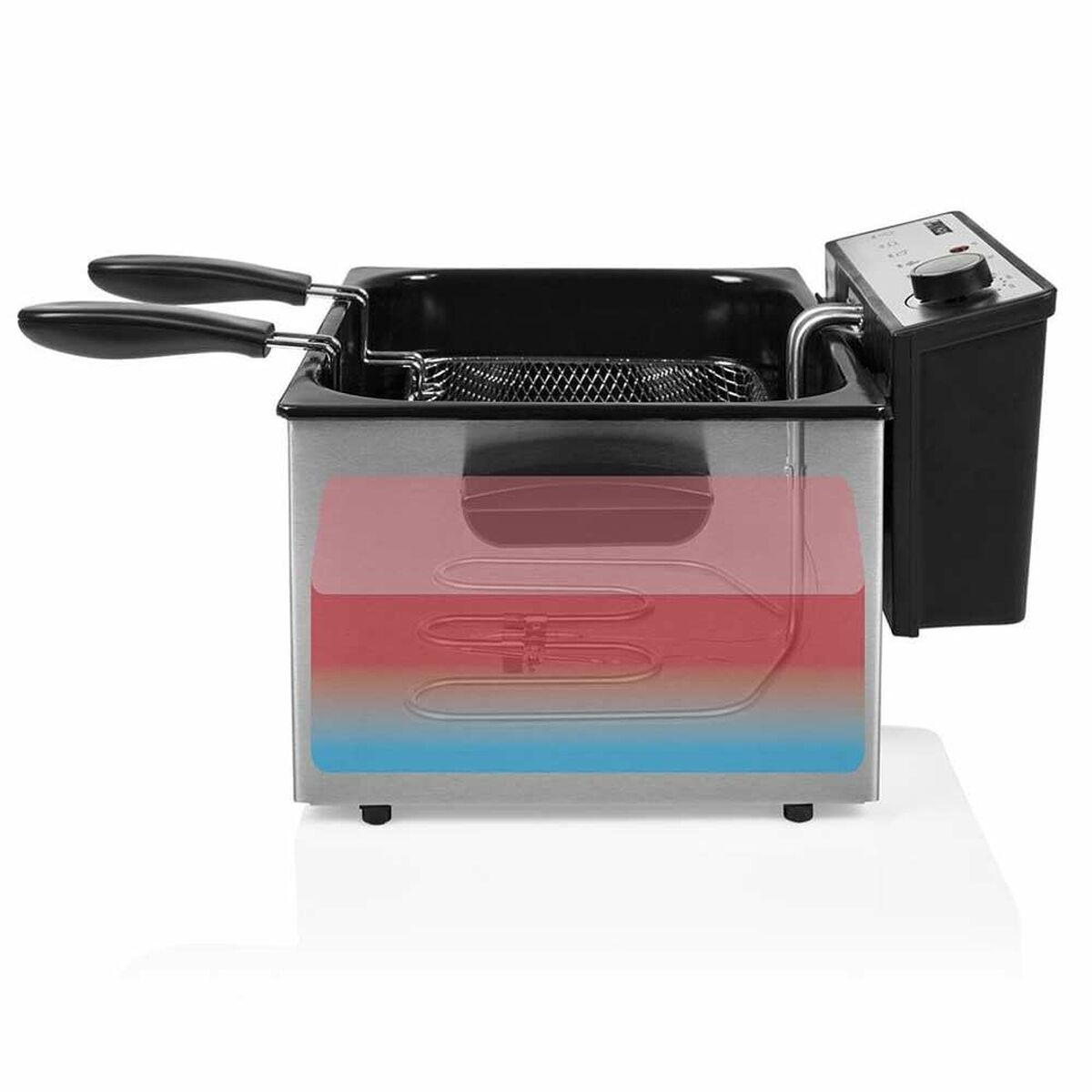 Fritteuse Princess 01. .01.001FREIDORA Grau Silberfarben 5 L