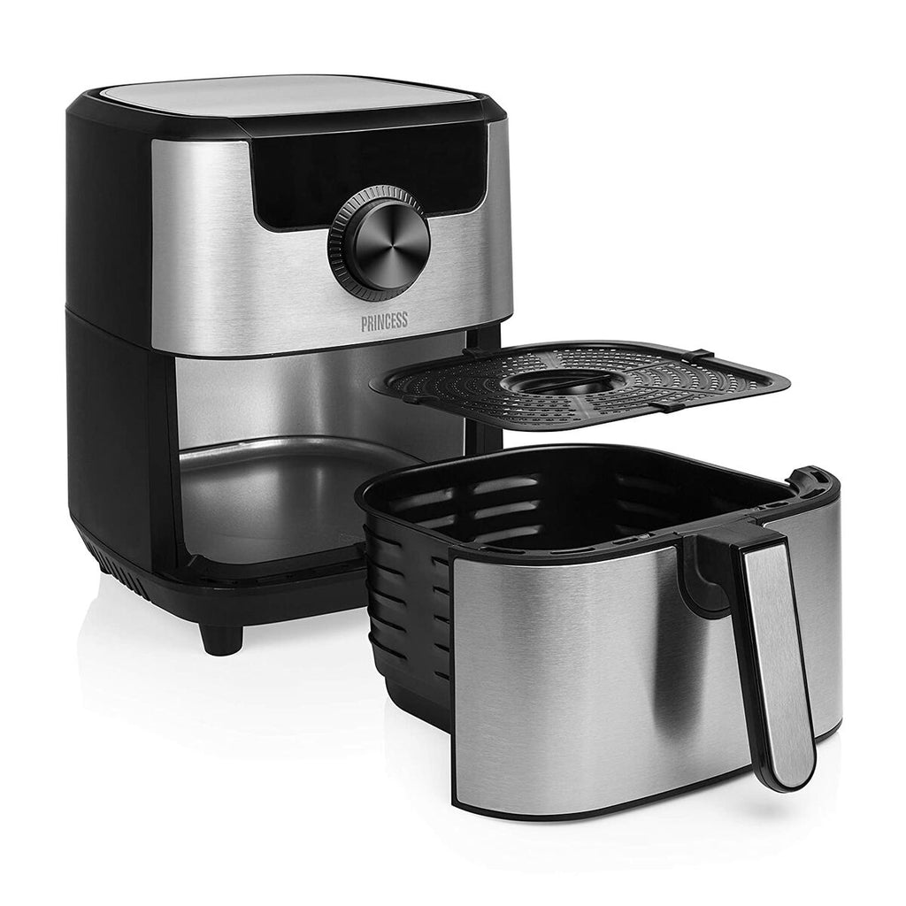 Heißluftfritteuse Princess 01. .01.001 1500 W Schwarz Silberfarben 4,5