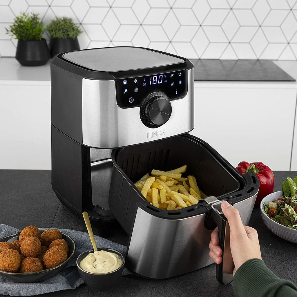 Heißluftfritteuse Princess 01. .01.001 1500 W Schwarz Silberfarben 4,5