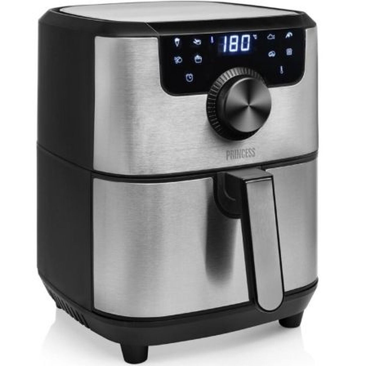 Heißluftfritteuse Princess 01. .01.001 1500 W Schwarz Silberfarben 4,5