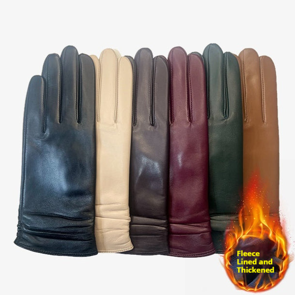 Damen-Handschuhe aus Schafsleder, Touchscreen