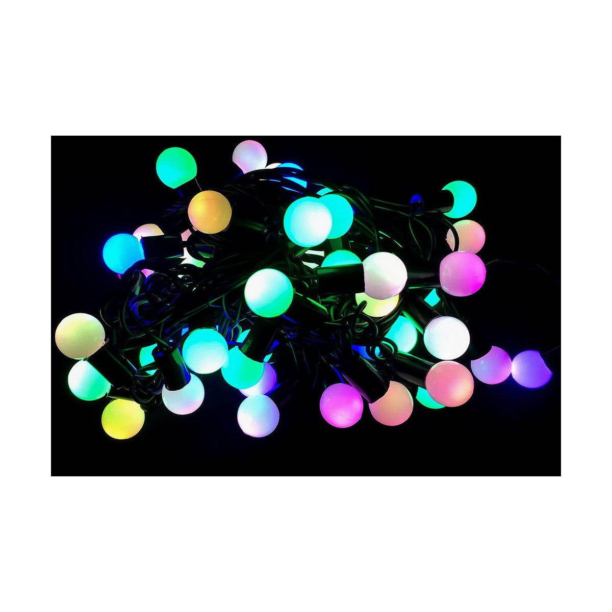 Bunte LED-Lichterkette 2,3m: Farbenfrohe Party-Deko