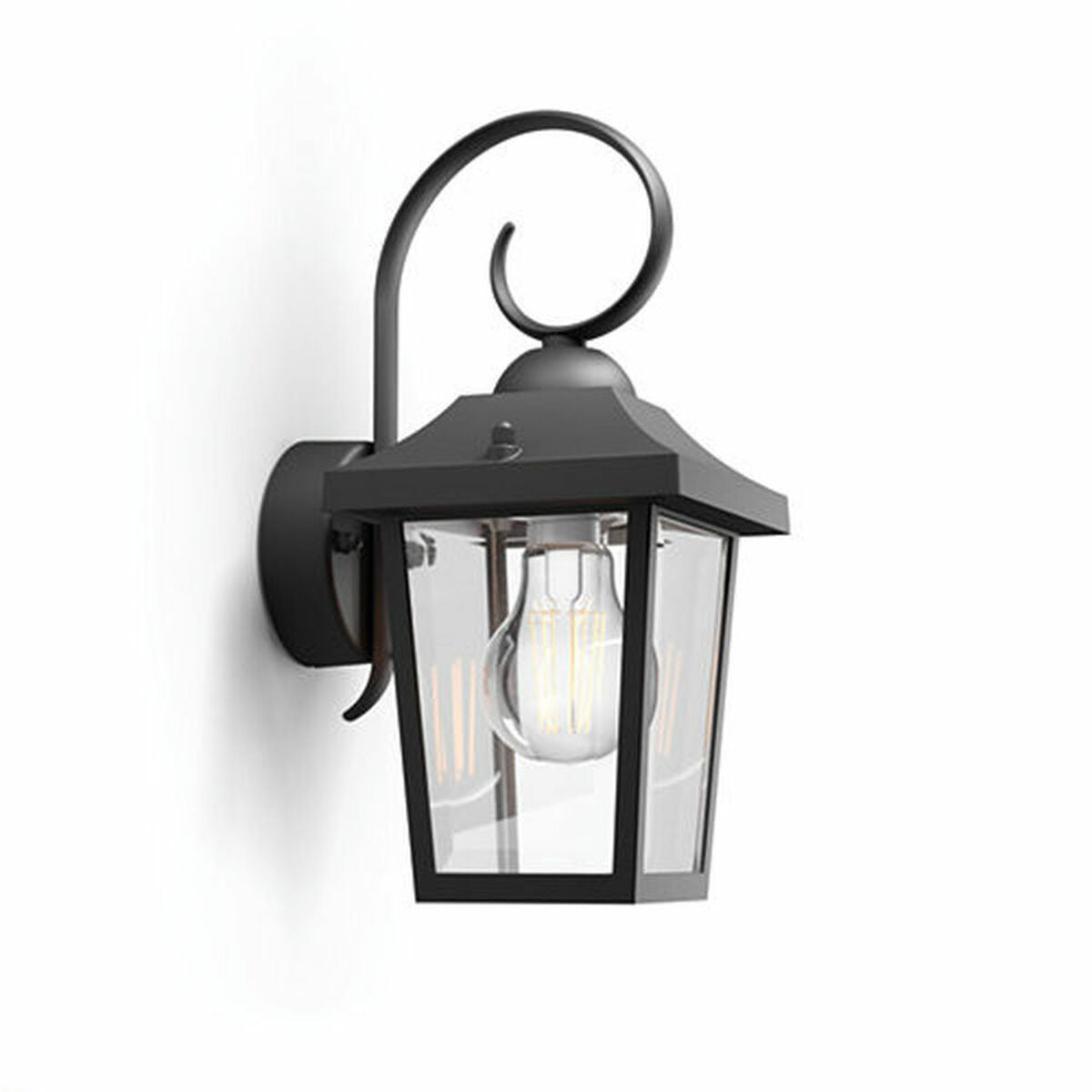 Wandleuchte Philips 17236/30/PN Schwarz Aluminium 60 W E27 Laterne (1