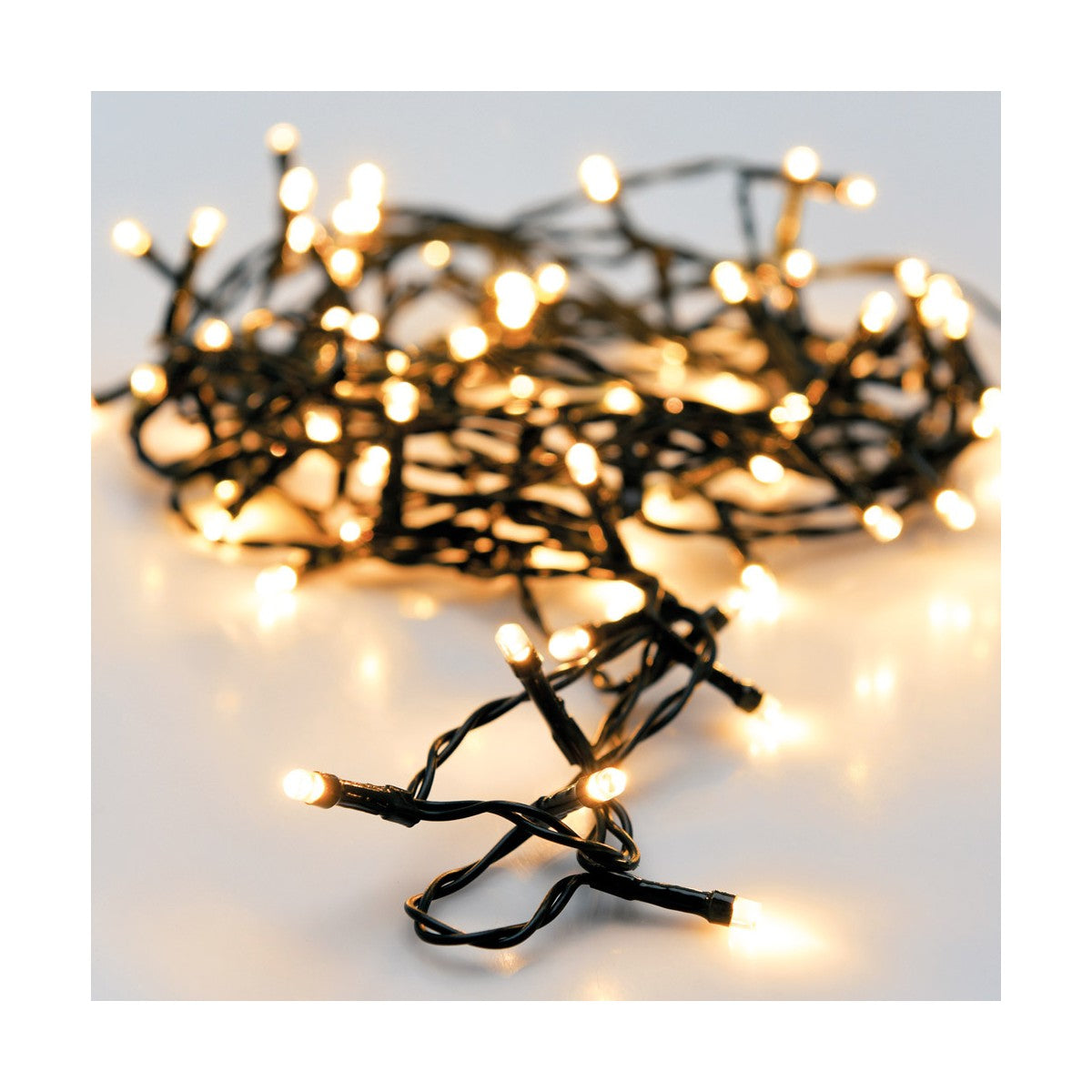 Warmweisse LED-Lichterkette 12m: Lange Kette für Ambiente