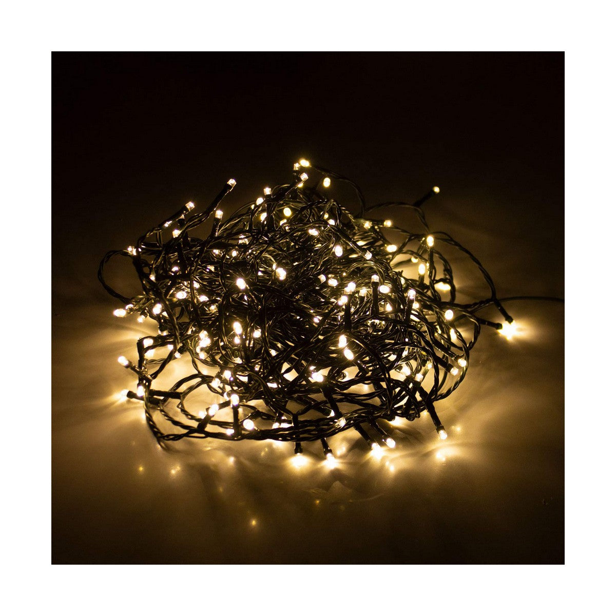 21m LED-Lichterkette Grün – Warmweiss für Garten-Flair