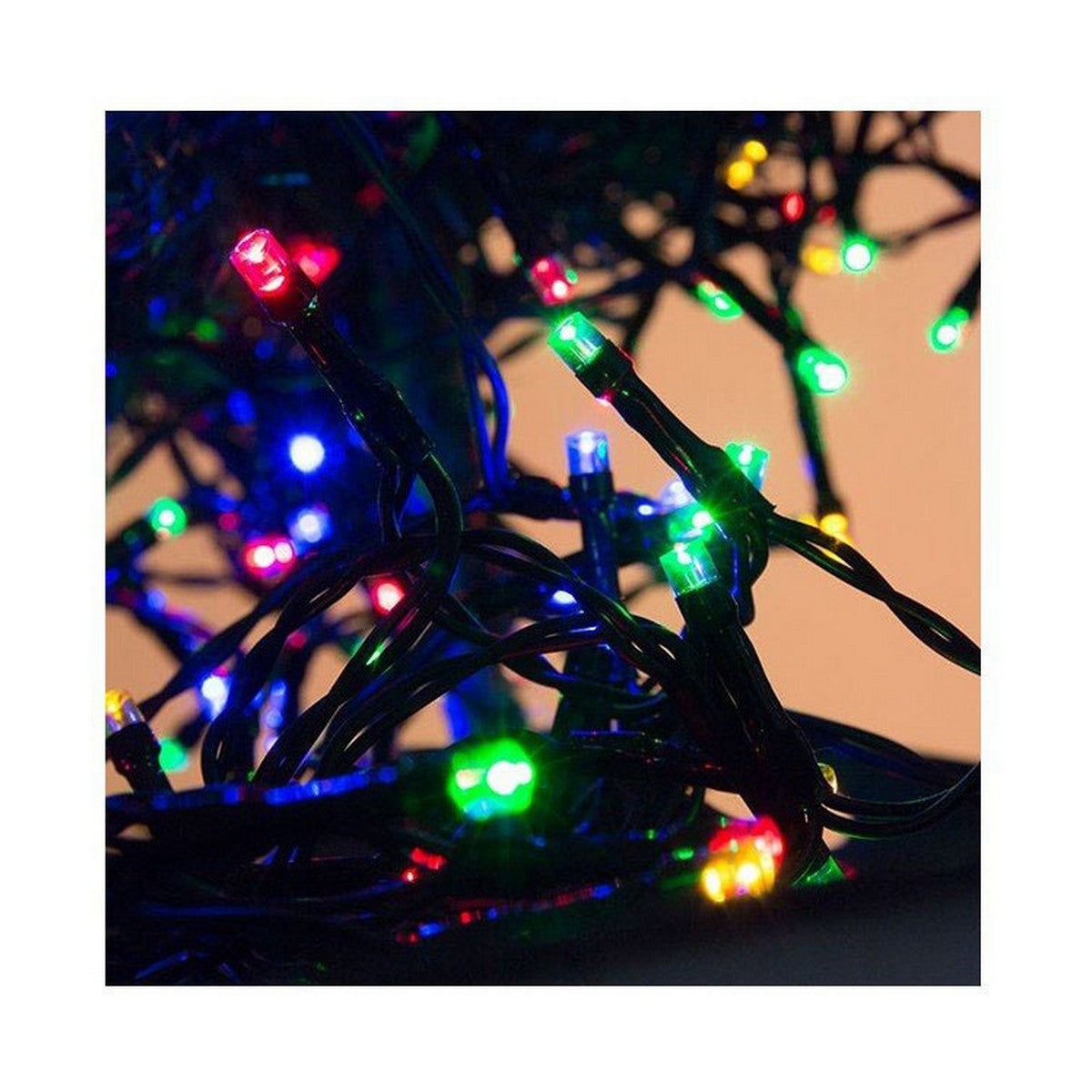 Bunte LED-Lichterkette 11m: Festliche Deko für grosse Flächen
