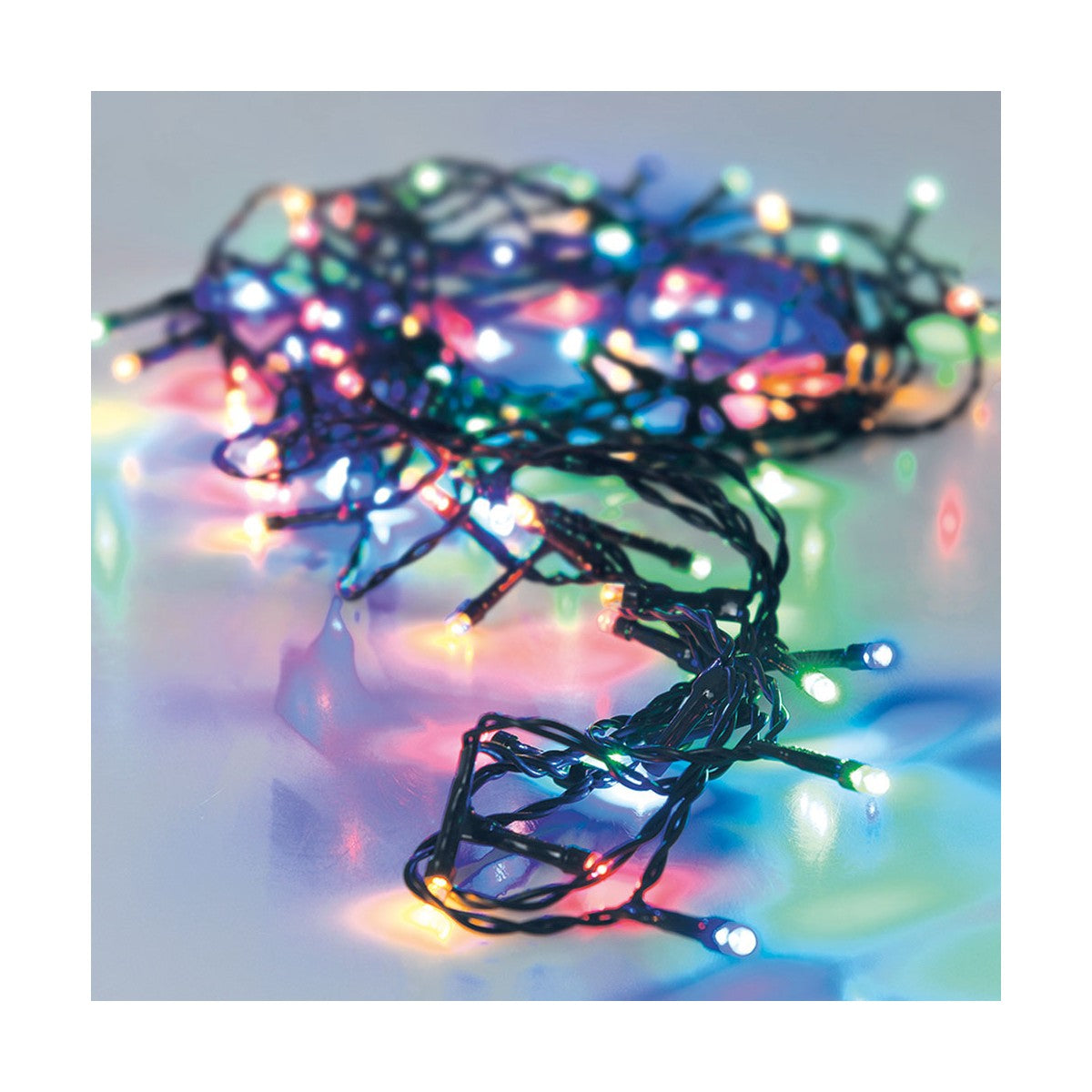 Bunte LED-Lichterkette 11m: Festliche Deko für grosse Flächen