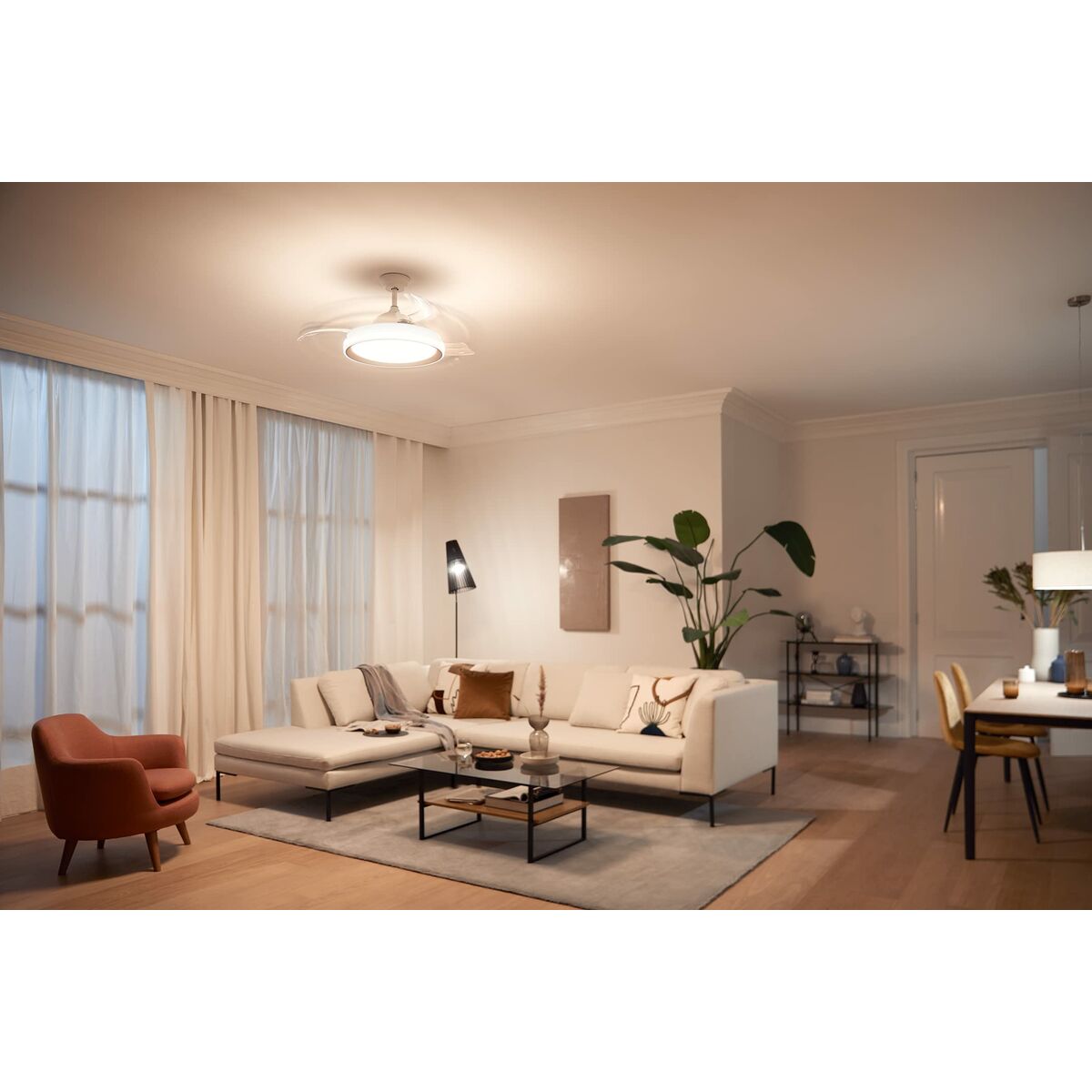 Goldener Deckenventilator mit Licht – Edle Kühle