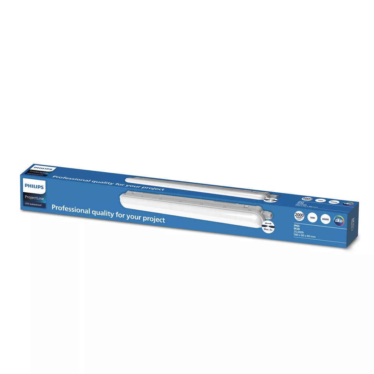 LED-Leiste Philips projectline 18 W 58 x 6 x 6 cm Weiß Kunststoff (400
