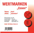 Jetons Wertmarken Essen rot