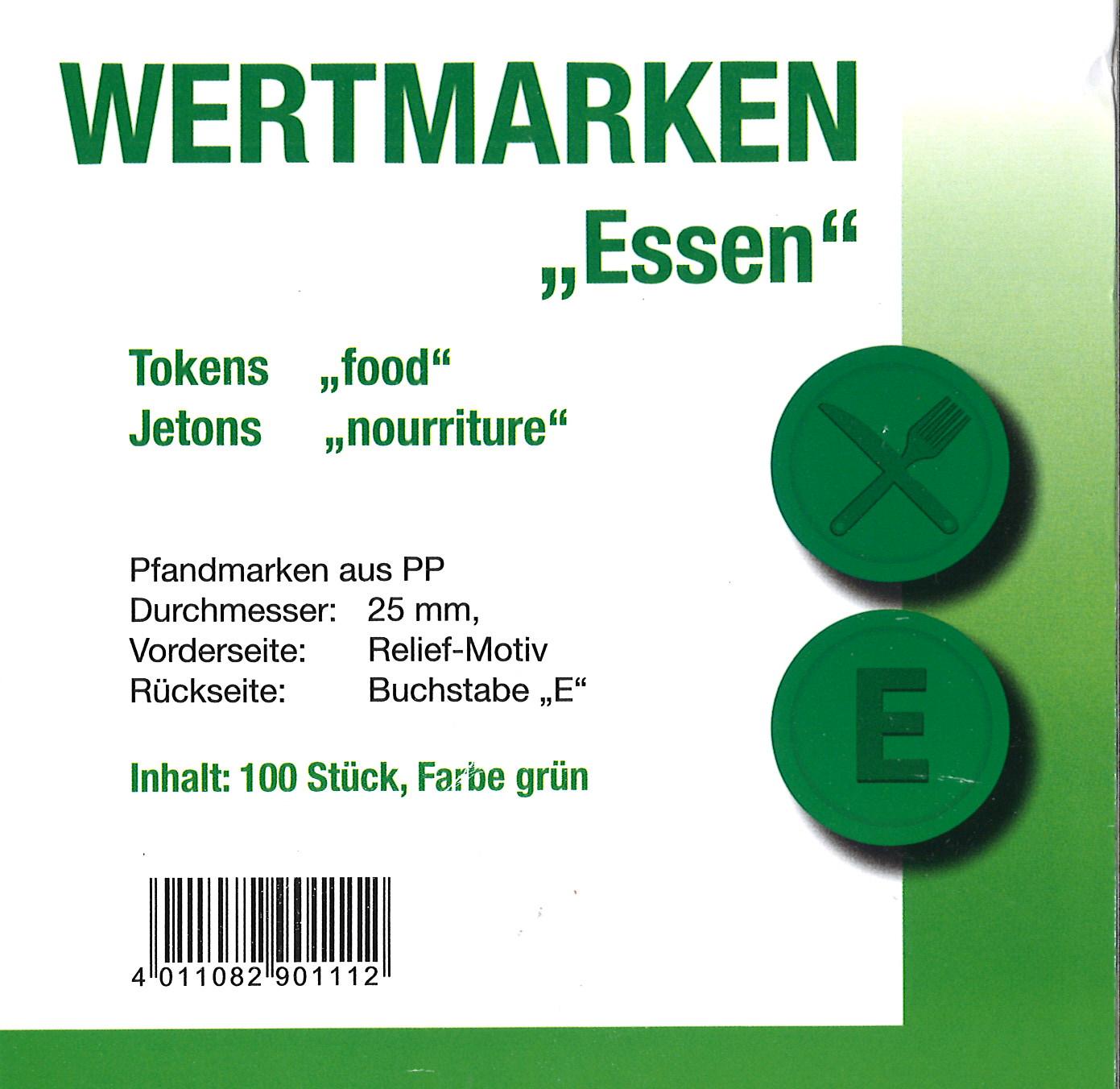 Jetons Wertmarken Essen grün