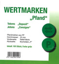 Jetons Wertmarken Pfand grün