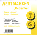 Jetons Wertmarken Getränke gelb
