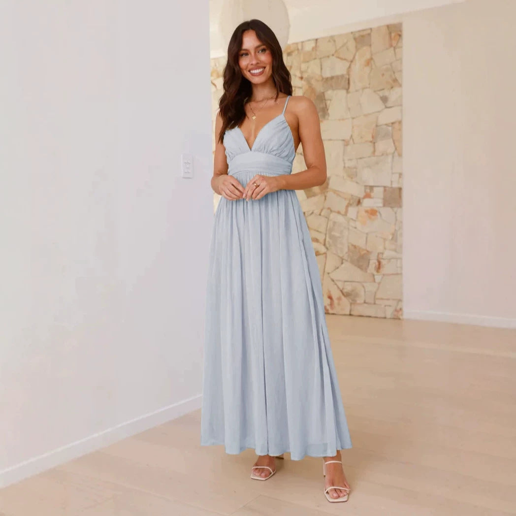 Elegantes Chiffon Maxi-Kleid für Damen – Bild 3 | LuxeStyle