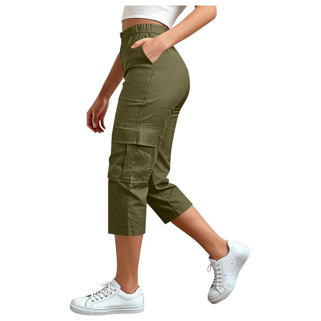 Hochtaillierte Caprihosen