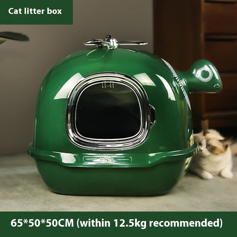 Extra große Katzenklo mit Spritzschutz