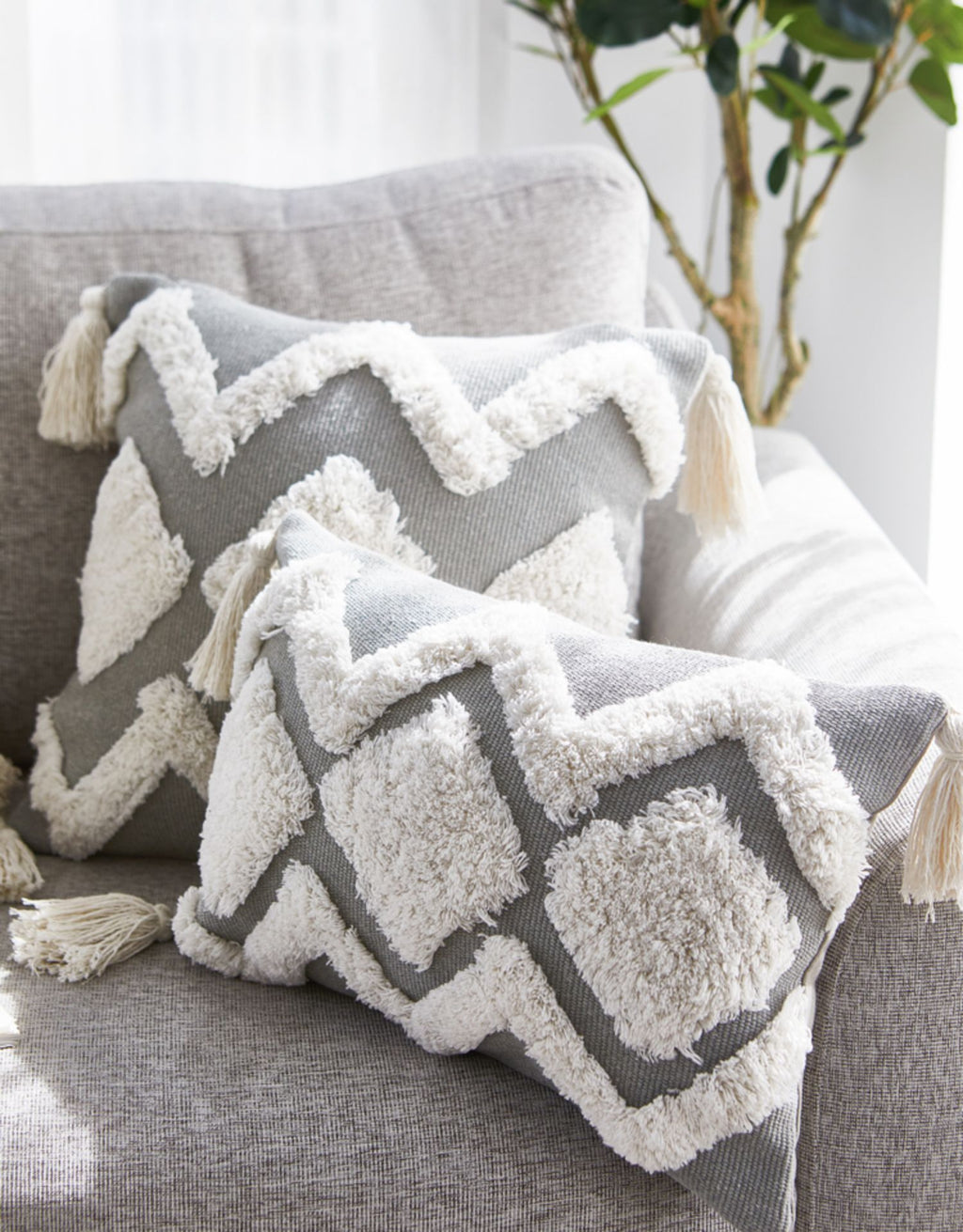 Nordisch-marokkanischer Kissenbezug mit Quasten – Bild 7 | LuxeStyle