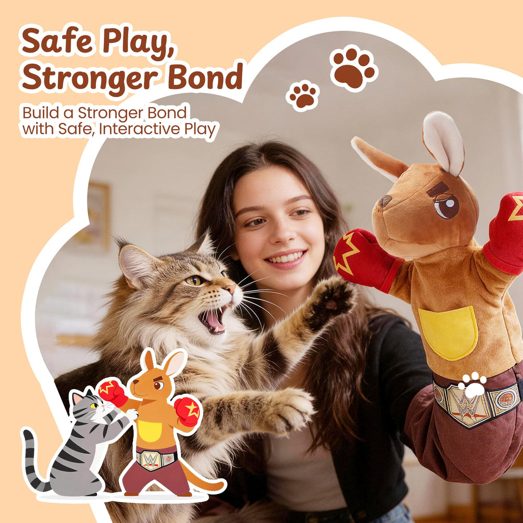 Katzen-Wrestling-Handschuh mit Katzenminze