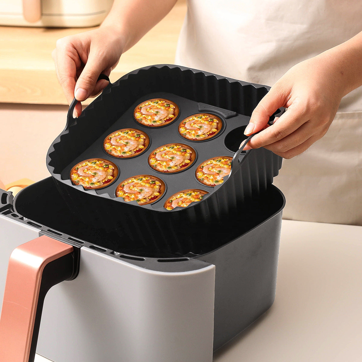 4er-Set Silikon-Backformen für Heissluftfritteusen – Bild 2 | LuxeStyle