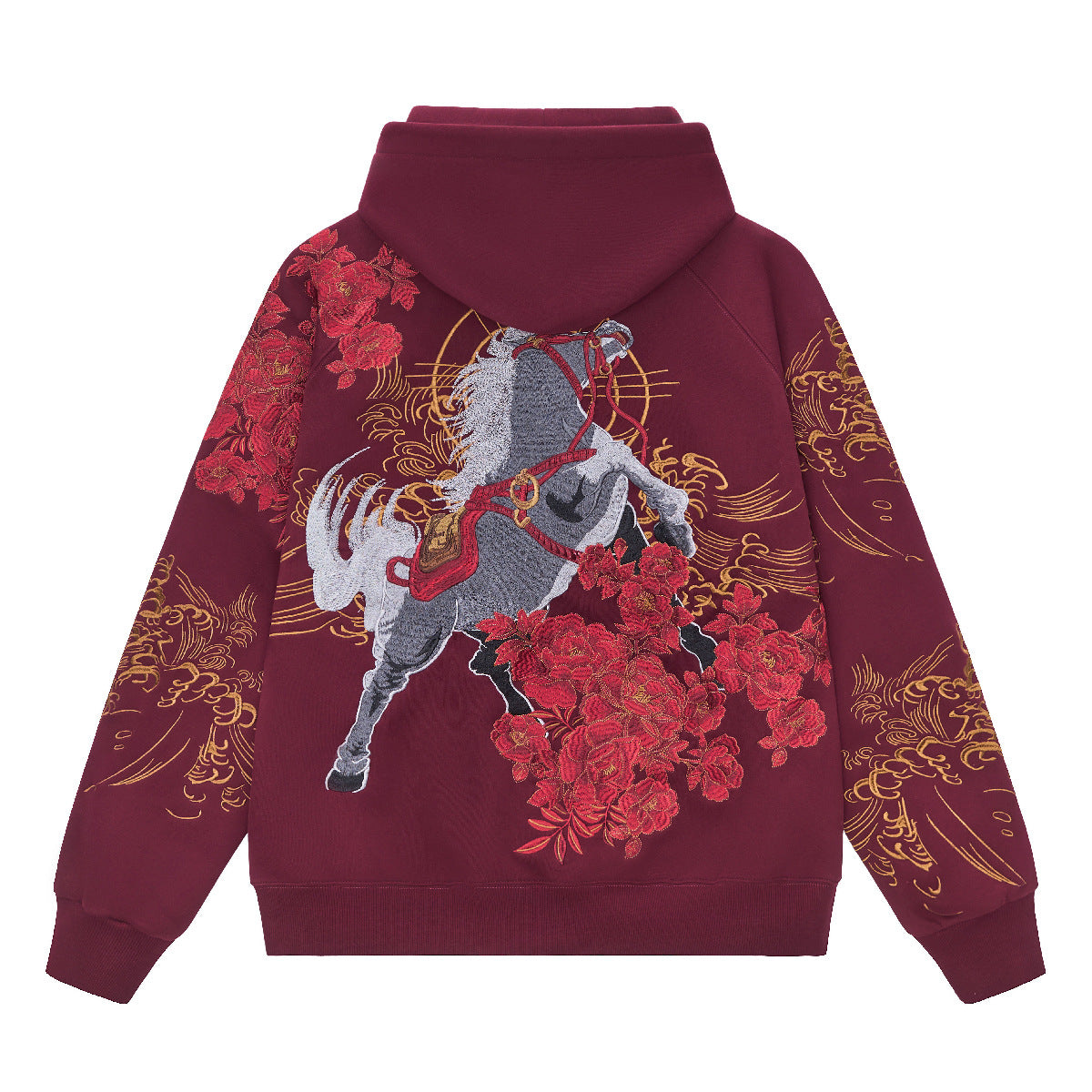 Bestickter Kapuzenpullover im chinesischen Stil