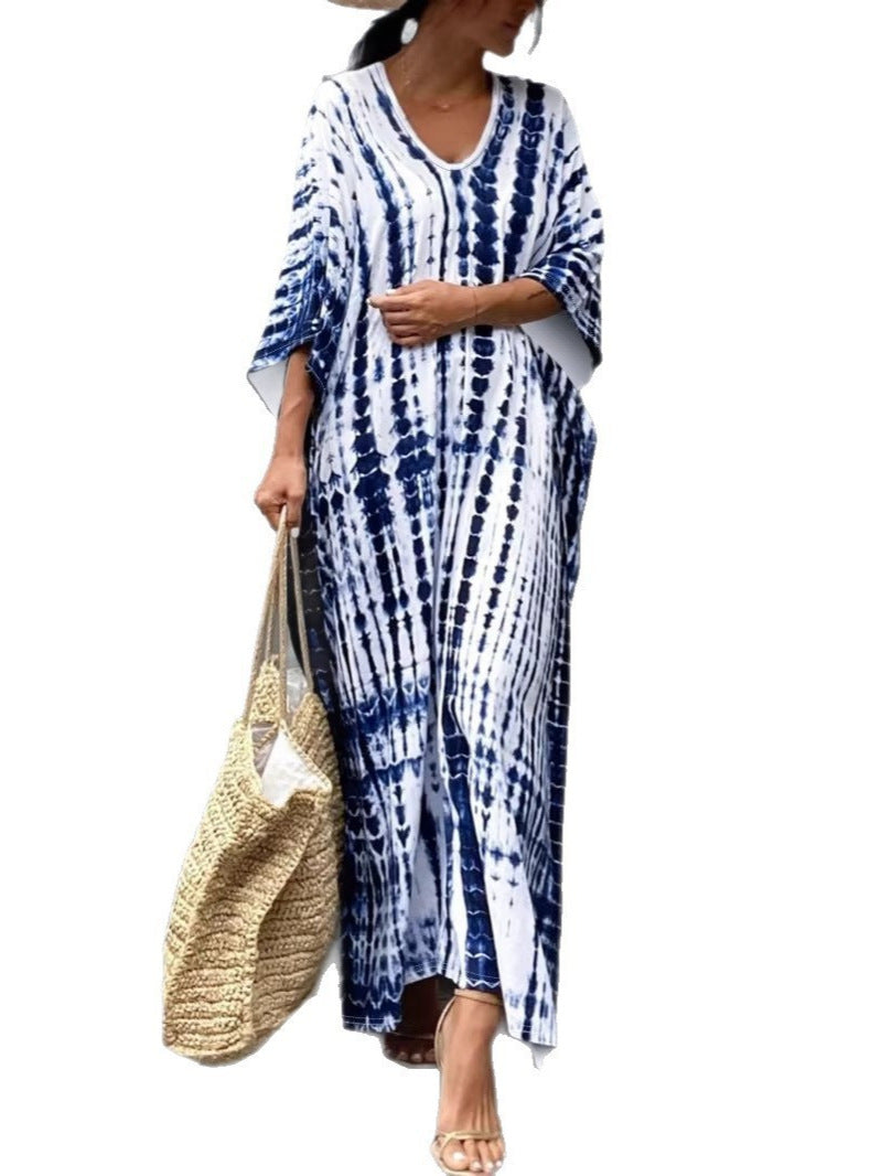 Resortkleid mit Geometermuster